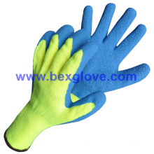 10 Gauge Polyester Liner, Brushed, Latex Coating, Crinkle Finish Glove